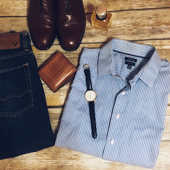 Apt. 9 Other - Apt 9- Slim Fit Striped Long Sleeve Button Down